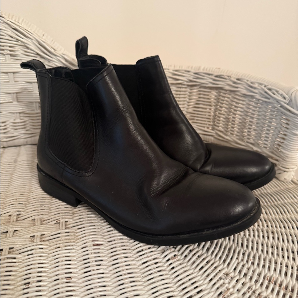 Black Genuine Leather Boots